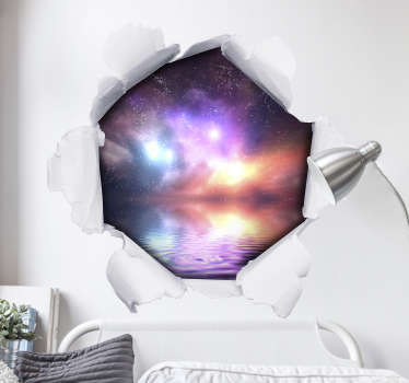 Personalisiertes 3D Wandtattoo Loch in Papierwand