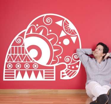 Abstrakter Elefant Wandtattoo