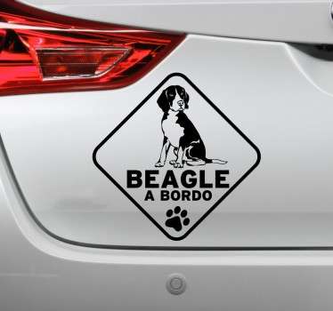 Aufkleber Beagle a Bordo
