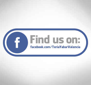 Aufkleber "find us on facebook"