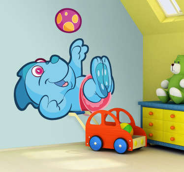 Blauer Baby Dino Sticker