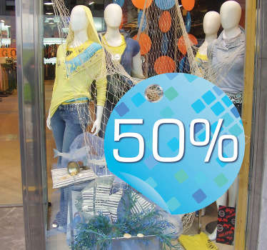 Blauer Kreis Angebot Aufkleber