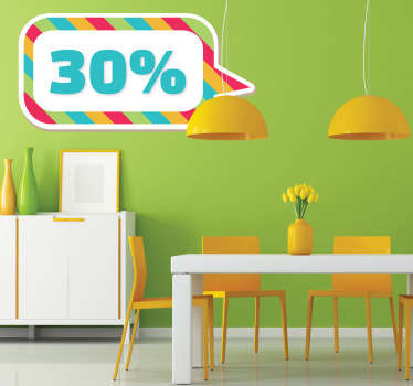 Bunte Sprechblase Text Aufkleber