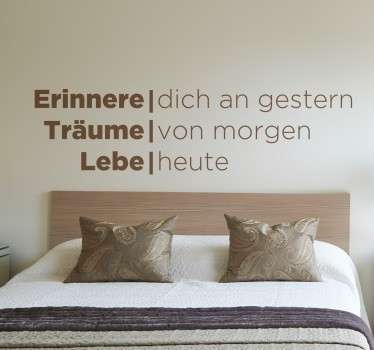 Erinnere Träume Lebe Wandtattoo