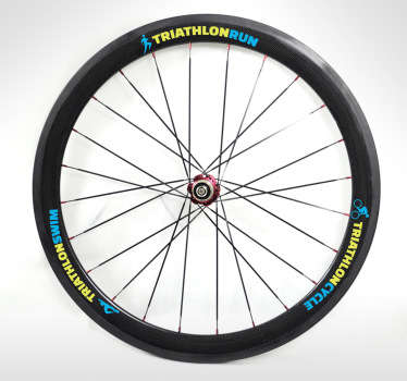 Fahrradreifen Aufkleber Triathlon