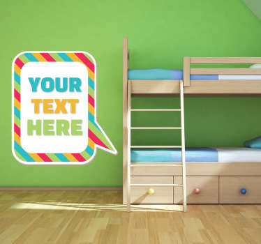 Farbenfrohe Sprechblase Aufkleber