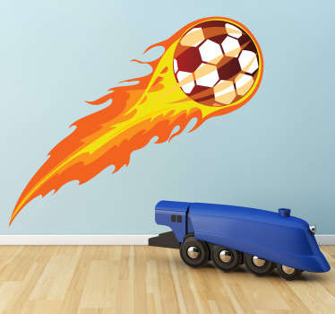 Feuer Fußball Aufkleber