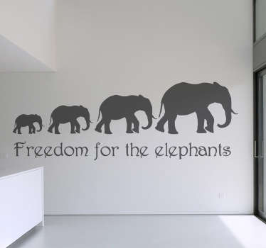Freedom Elephants Aufkleber