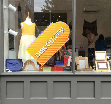 Gelber Rabatt Aufkleber