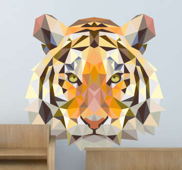 Geometrischer Tiger Aufkleber