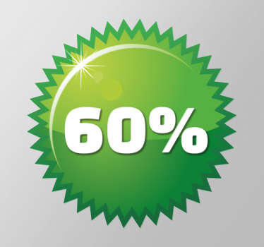 Grüne Kreise mit Zacken Aufkleber