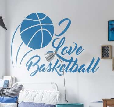 I love Basketball Wandtattoo