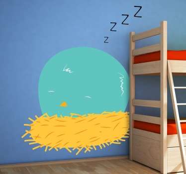 Kinder Aufkleber schlafendes Küken