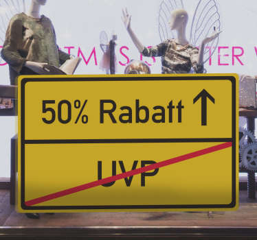 Klebefolie Rabatt personalisiert