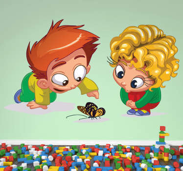 Neugierige Kinder Aufkleber