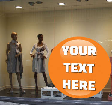 Orangener Kreis Aufkleber