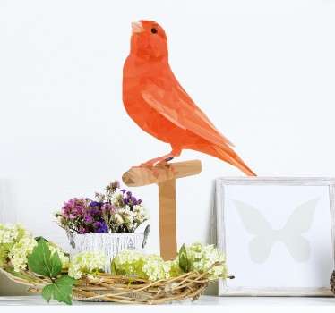 Organgener Vogel Wandtattoo