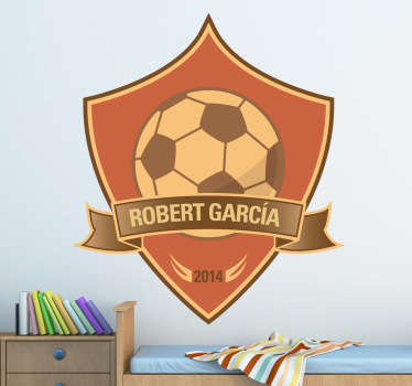 Personalisiertes Wandtattoo Fußball Champion