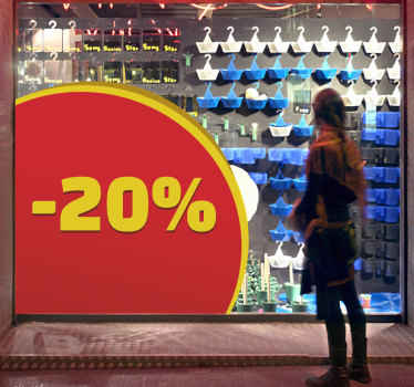 Rabatt Aktion Aufkleber