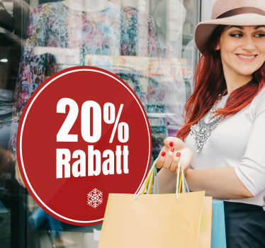 Rabatt Aufkleber Winter