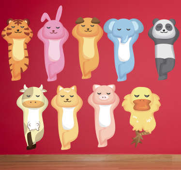 Relaxende Tiere Aufkleber