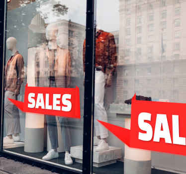 Rotes Rechteck Text Aufkleber