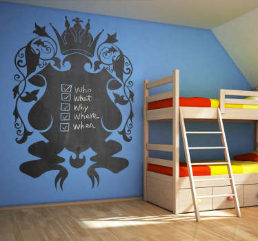 Royales Schild Tafelfolie