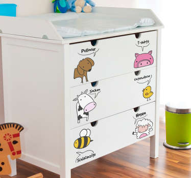 Schubladenaufkleber Tiere