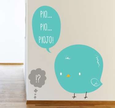 süßer Vogel Aufkleber fürs Kinderzimmer