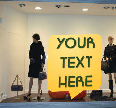 Text Sprechblase Aufkleber