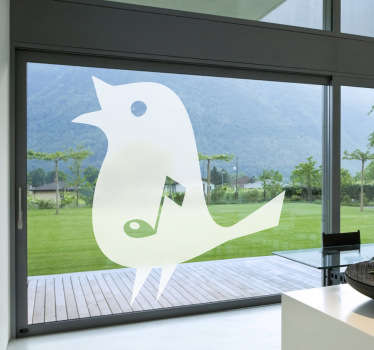 Vogel Sänger Fensterdekoration