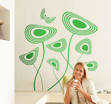 Wandtattoo abstrakte Blumen