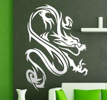 Wandtattoo eleganter Drache