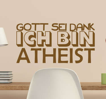 Wandtattoo Ich bin Atheist