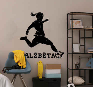 Wandtattoo personalisierbare Fußballspielerin