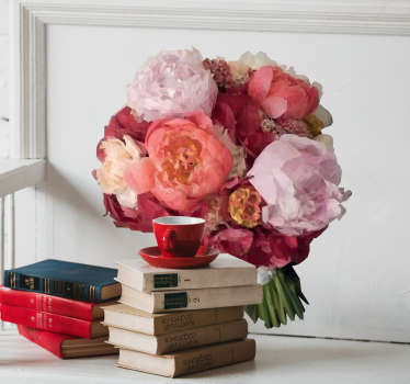 Wandtattoo polygonaler Blumenstrauß