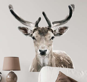Wandtattoo polygonales Rentier