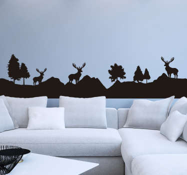 Wandtattoo Silhouette Landschaft