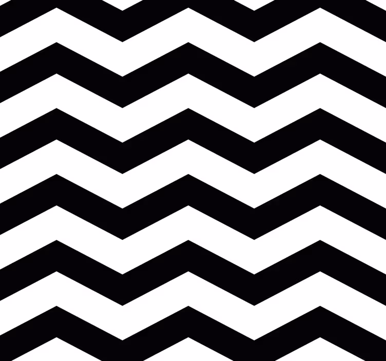 Rollo Fenster Küche weißes und schwarzes chevron-muster - TenStickers