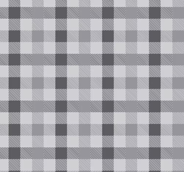Rollo Fenster Küche graues gingham-muster - TenStickers