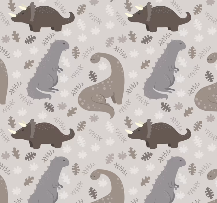 Rollo Fenster Dinosaurier graues muster - TenStickers