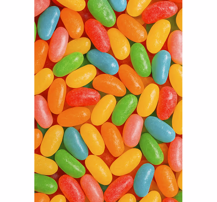 Rollo Fenster Küche bunte jelly beans - TenStickers
