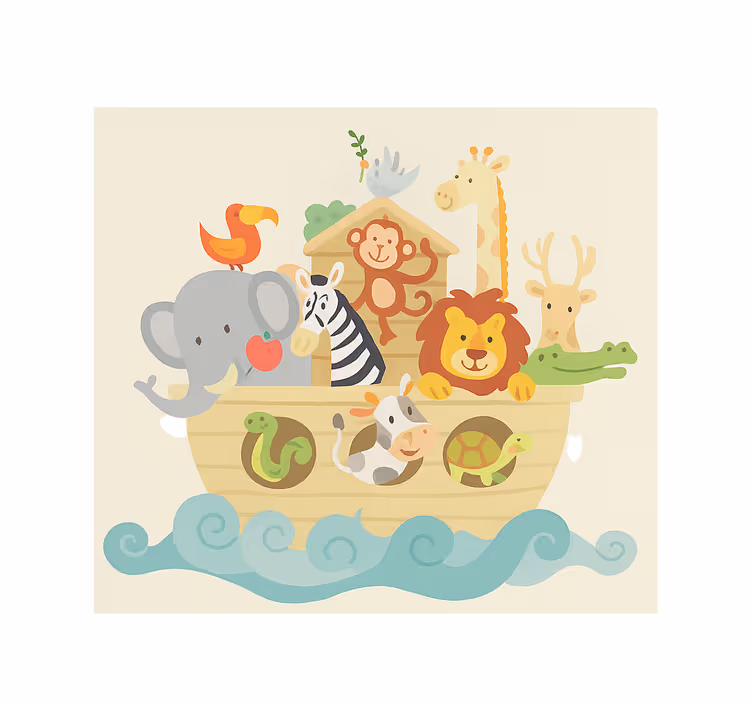 Rollo fenster kinderzimmer im noahs ark design - TenStickers