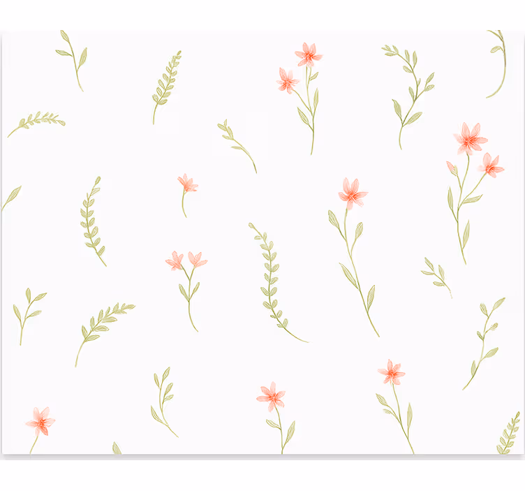 Rollo Fenster Kinderzimmer pastellfarbene wiesenblumen - TenStickers