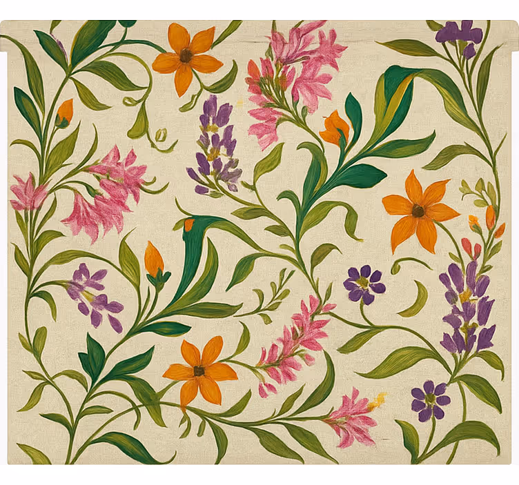Rollo Fenster Küche kunstvolle blumenranken - TenStickers