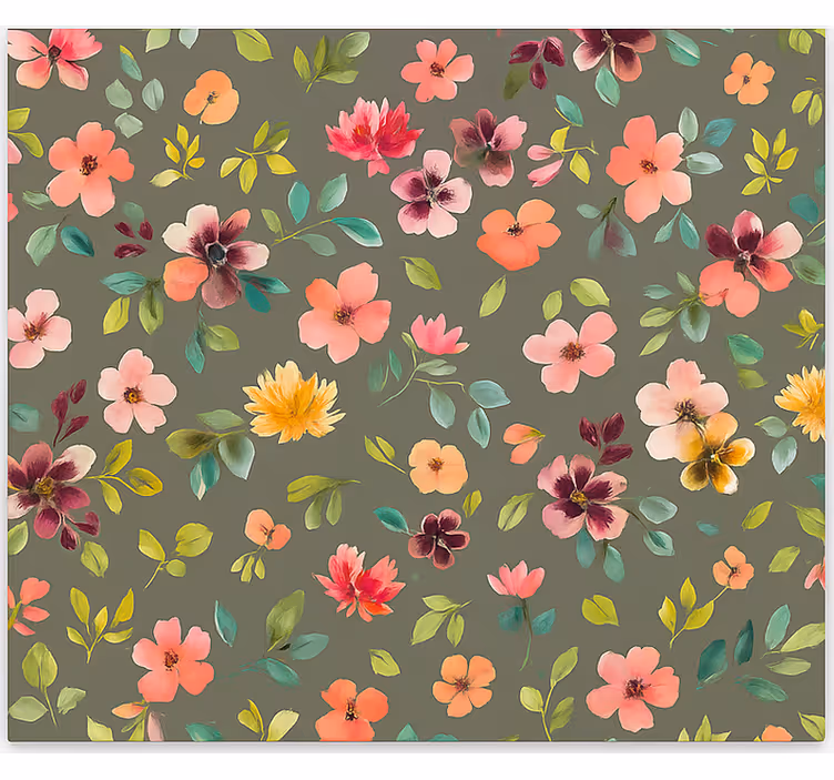 Rollo Fenster Küche lebendige aquarellblumen - TenStickers