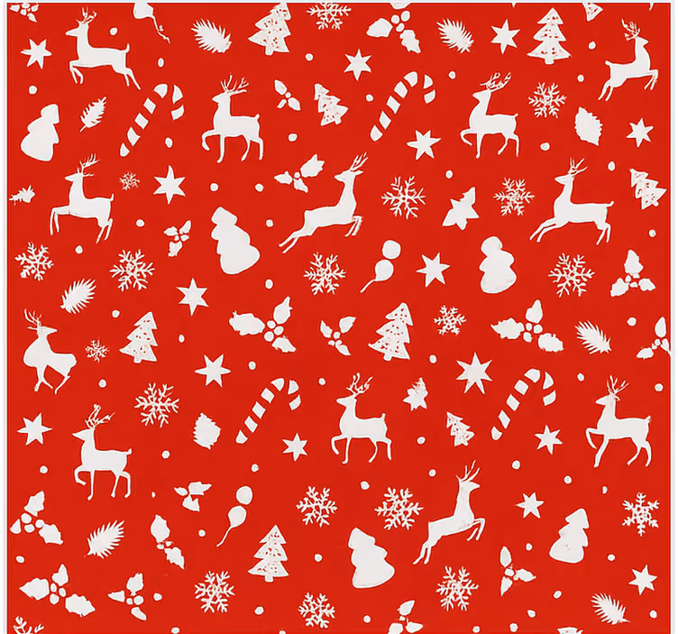 Rollo Fenster Wohnzimmer pastellfarbenes weihnachtsmannmuster - TenStickers