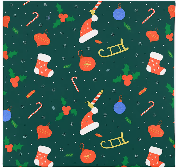 Rollo Fenster Wohnzimmer weihnachtsmann-lebkuchenmuster - TenStickers