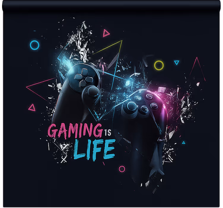 Rollo Fenster Gamer spielen ist leben - TenStickers