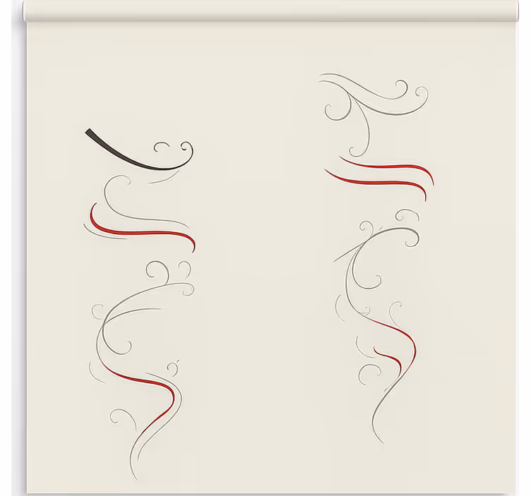 Rollo fenster skandinavisch abstrakte florale spirale - TenStickers